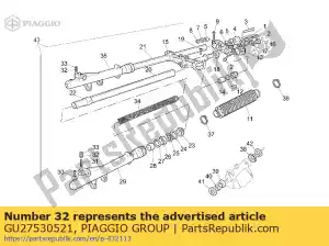 Piaggio Group GU27530521 washer - Bottom side