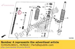 Here you can order the no description available from Honda, with part number 51402K28921: