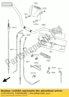 11053S014, Kawasaki, suporte, enseada de direção ksf400-a kawasaki kfx 400 2004 2005 2006, Novo