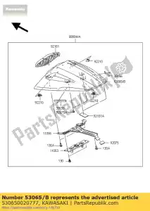 kawasaki 530650020777 pokrycie siedzenia, l. zielony zx1000jbf - Dół