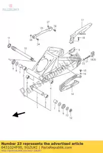 suzuki 6431024F00 torquelink, traseiro - Lado inferior