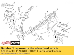 Aprilia AP8146743, Hintere fußstütze. rh, OEM: Aprilia AP8146743