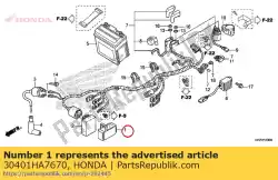 Here you can order the no description available at the moment from Honda, with part number 30401HA7670: