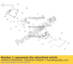 Aprilia 2H003733000XHG, Linke verkleidung, grau, OEM: Aprilia 2H003733000XHG