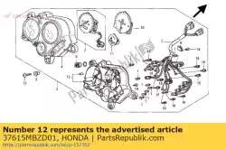 Aqui você pode pedir o case assy., medidor inferior em Honda , com o número da peça 37615MBZD01: