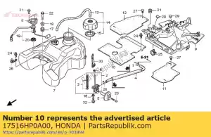 Honda 17516HP0A00 seal rubber,rr - Bottom side