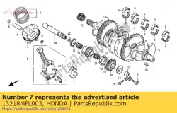 Aquí puede pedir rodamiento e, biela de Honda , con el número de pieza 13218MFL003: