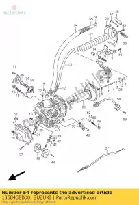 Suzuki 1368438B00 mangueira - Lado inferior