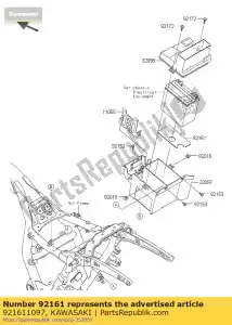 kawasaki 921611097 damper,battery vn1500-j1 - Bottom side