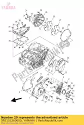 Here you can order the damper, engine mount 2 from Yamaha, with part number 5PS153260000: