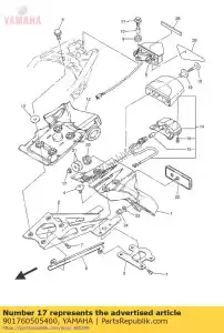 yamaha 901760505400 porca, coroa (47x) - Lado inferior