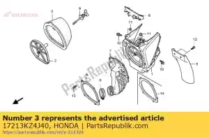 Honda 17213KZ4J40 elemento, filtro de ar - Lado inferior