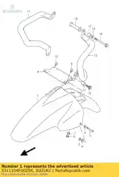 Here you can order the fender,front from Suzuki, with part number 5311104F00Z94: