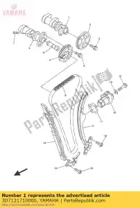 yamaha 3D7121710000 arbre à cames 1 - La partie au fond