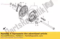 43100MJ1832, Honda, panel comp., rr. freno honda vf vt 750 1100 1988 1993 1994 1995 1996 1997 1998 1999 2000 2001 2002, Nuevo