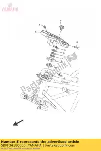 yamaha 5BPF34180000 rondelle, spéciale - La partie au fond