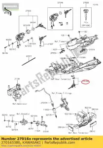 kawasaki 270165380 lock-assy, ??siedzenie zr800ads - Dół