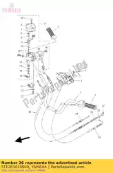 Ici, vous pouvez commander le câble, frein auprès de Yamaha , avec le numéro de pièce 5TE263410000: