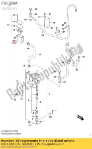 Suzuki 0911106116 tornillo - Lado inferior