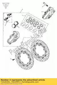 triumph T2020381 caliper, brake, lh - Bottom side