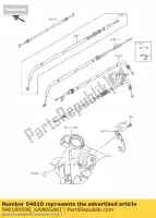 540100598, Kawasaki, cabo, trava de assento bx250aef kawasaki ninja z 250 2015 2016, Novo