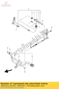 yamaha 3D8181120100 brazo, turno - Lado inferior