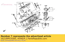 Here you can order the band b, insulator from Honda, with part number 16218MCS000: