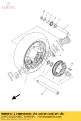 Aqui você pode pedir o roda fundida, traseira em Yamaha , com o número da peça 2PW25338000X: