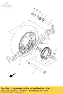 yamaha 2PW25338000X roda fundida, traseira - Lado inferior