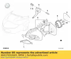 Here you can order the left supporting plate from BMW, with part number 46637652669: