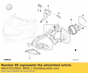 bmw 46637652669 left supporting plate - Bottom side