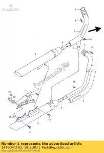 suzuki 1415041F02 tubo comp, escape - Lado inferior