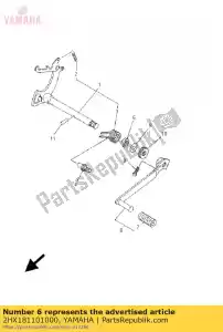 yamaha 2HX181101000 montagem do pedal de mudança - Lado inferior