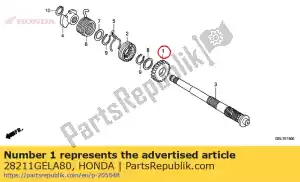 Honda 28211GELA80 pinhão, kickstarter - Lado inferior