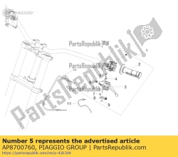 Aprilia AP8700760, Schroef, OEM: Aprilia AP8700760