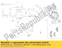 AP8235012, Aprilia, leva freno posteriore, Nuovo