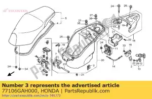 Honda 77106GAH000 crochet, casque - La partie au fond