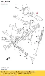 Suzuki 1271341F00 camshaft rear - Bottom side