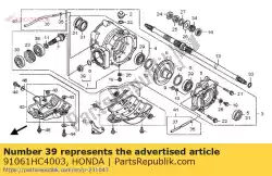 Here you can order the bearing, needle, 14x24. 5x15 (ntn) from Honda, with part number 91061HC4003: