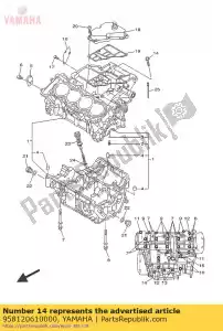 yamaha 958120610000 parafuso, flange - Lado inferior