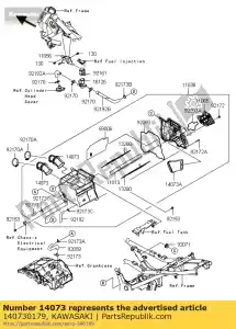 Kawasaki 140730179 conduit, carburateur - La partie au fond