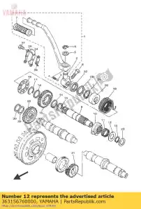 yamaha 363156760000 capa, primavera - Lado inferior