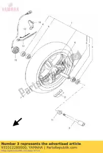 Yamaha 931012280000 oil seal - Bottom side