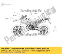 2H001104, Piaggio Group, lh decalque do painel lateral 