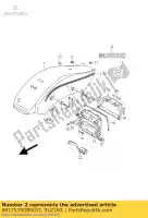 6817539GB0GJJ, Suzuki, bande, garde-boue arrière suzuki vz 800 2008 2009, Nouveau