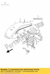 Tutaj możesz zamówić ta? Ma, tylny b? Otnik od Suzuki , z numerem części 6817539GB0GJJ: