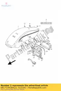 suzuki 6817539GB0GJJ ta?ma, tylny b?otnik - Dół