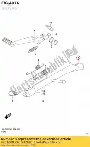 suzuki 4231008J00 stand comp, prop - Onderkant