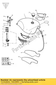 triumph T2302860 sticker - Onderkant