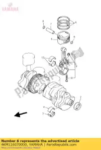 yamaha 4KM116070000 jeu de segments de piston (1,00 mm o / s) - La partie au fond